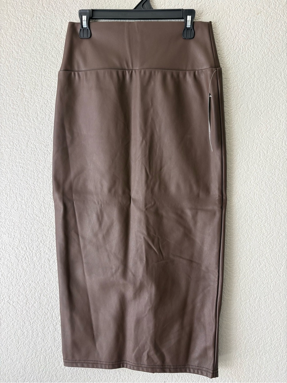 LuLaRoe Brown Faux Leather Pencil Skirt
